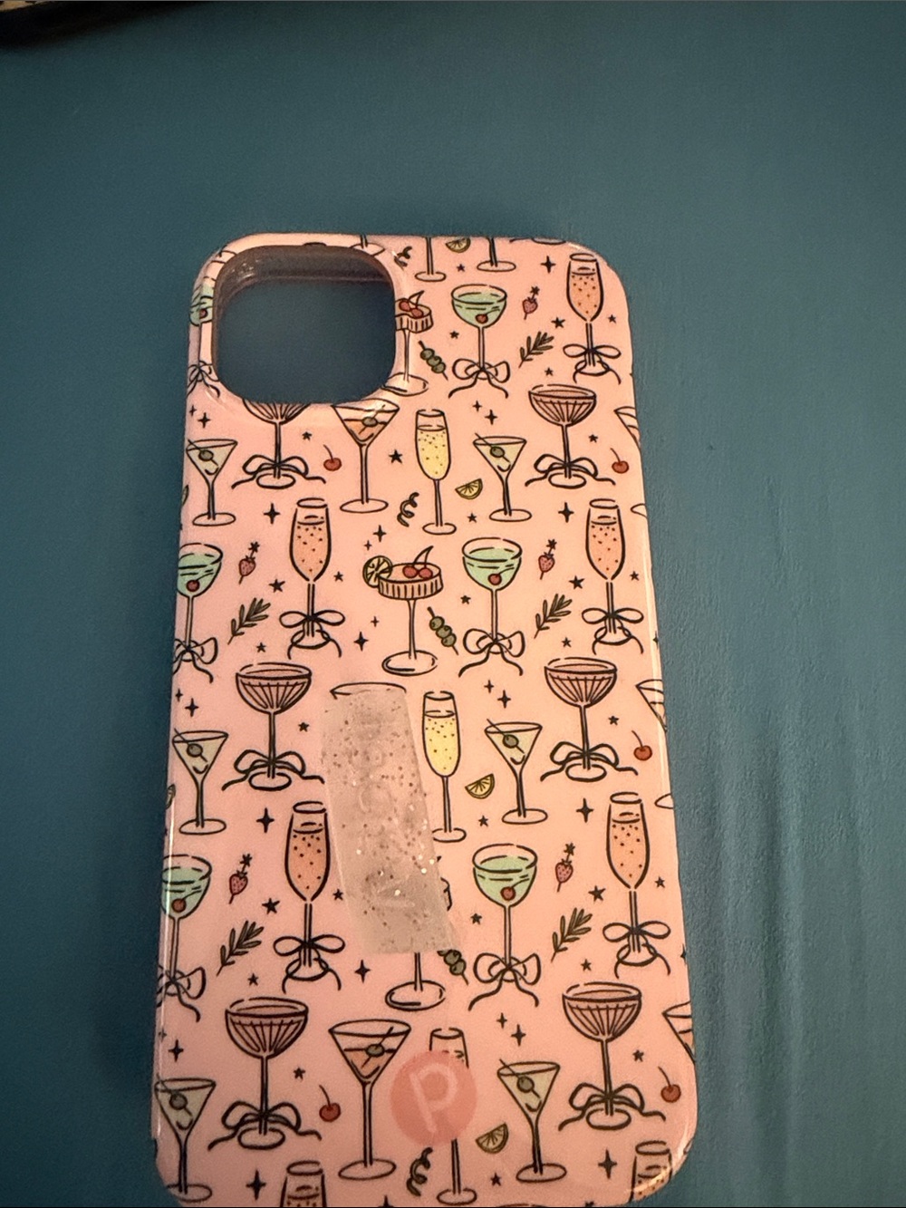 Loopy Case Pink Cocktail Glass Pattern Phone Case